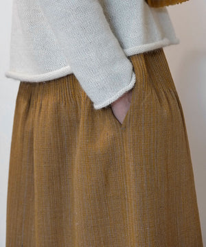 Koti series | Skirt, Wool & silk, Mustard yellow, 6902wY