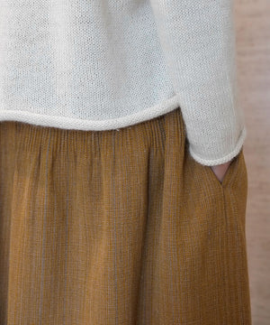 Koti series | Skirt, Wool & silk, Mustard yellow, 6902wY