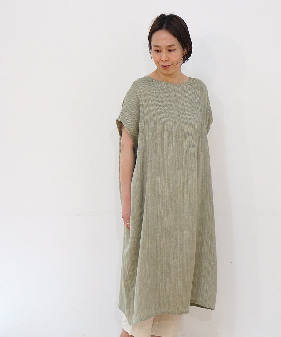 Koti series | One piece, Linen & silk, Green gray, 6974lGr