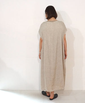 Koti series | One piece long, Linen & silk, Natural, 6974lNlo