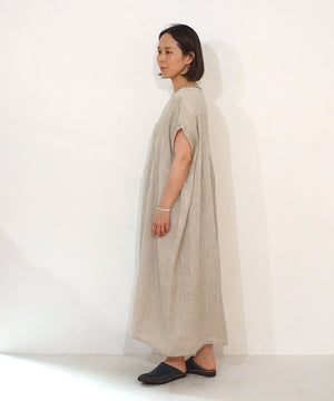 Koti series | One piece long, Linen & silk, Natural, 6974lNlo