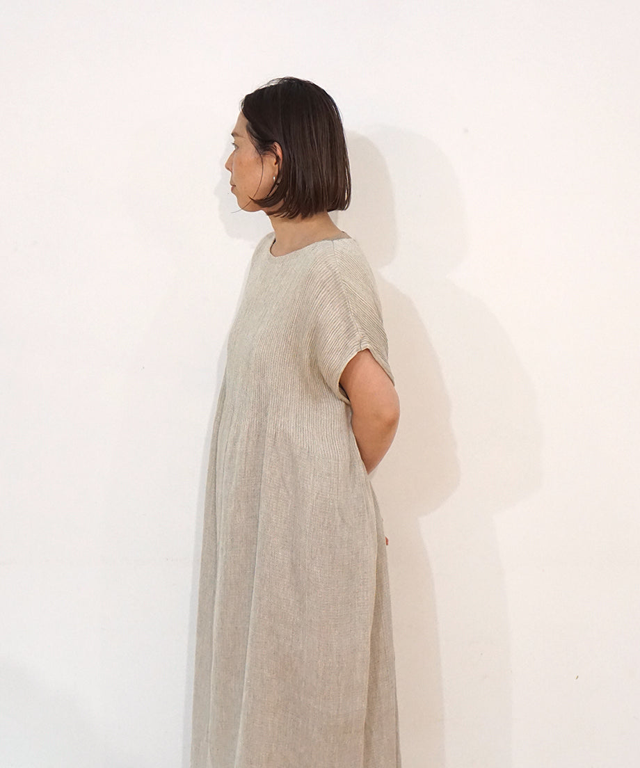 Koti series | One piece long, Linen & silk, Natural, 6974lNlo