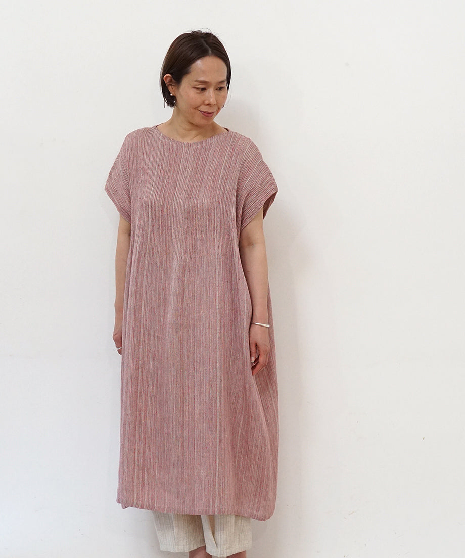 Koti series | One piece, Linen & silk, Pink gray, 6974lP