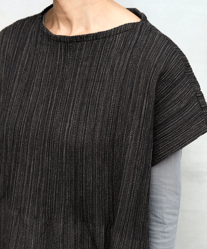 Koti series | One piece, Wool & silk, Black stripe, 6974wB
