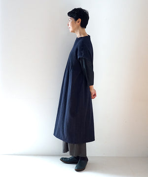 Koti series | One piece, Wool & silk, Navy blue, 6974wBl