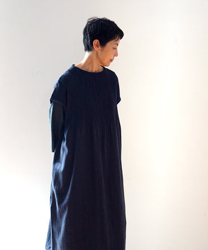 Koti series | One piece, Wool & silk, Navy blue, 6974wBl