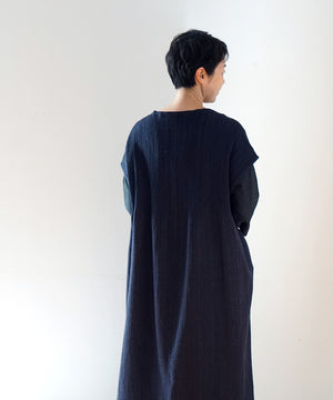 Koti series | One piece, Wool & silk, Navy blue, 6974wBl