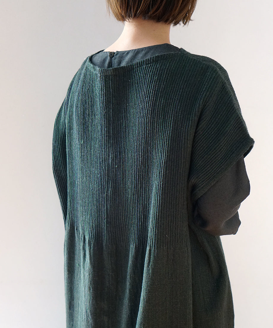 Koti series | One piece, Wool & silk, Green, 6974wGr