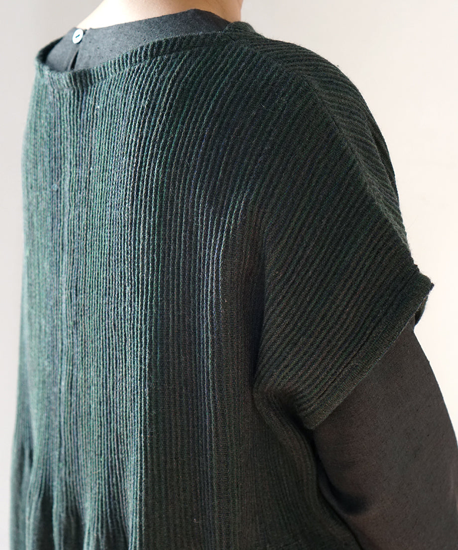 Koti series | One piece, Wool & silk, Green, 6974wGr